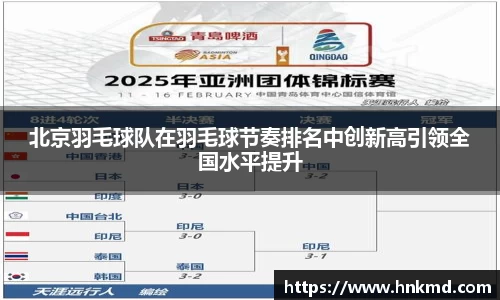 北京羽毛球队在羽毛球节奏排名中创新高引领全国水平提升